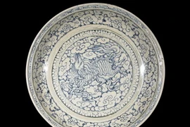 Một sản phẩm gốm trong bộ sưu tập gốm Việt Nam tại Bảo tàng Nghệ thuật Birmingham. (Ảnh: Đỗ Thúy/Vietnam+)