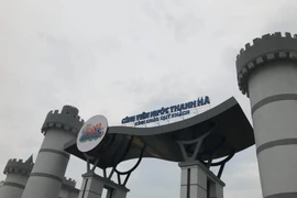 Cổng vào công viên nước Thanh Hà (Ảnh: PV/Vietnam+) 