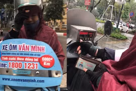 Tài xế xe ôm Văn Minh, người bị tố đã "chặt chém" 500.000 đồng cho đoạn đường dài khoảng 10km (Ảnh: Nhân vật cung cấp) 
