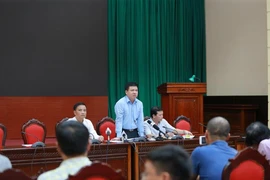 Ông Trần Xuân Hà, Phó trưởng Ban Tuyên giáo Thành ủy Hà Nội tại buổi giao ban báo chí chiều 10/9. (Ảnh: PV/Vietnam+) 