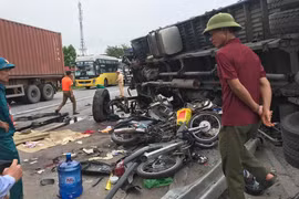 Hiện trường vụ tai nạn (Ảnh: Vietnam+)