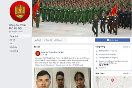 Facebook tiếp nhận thông tin phản ánh về an ninh, trật tự của Công an thành phố Hà Nội (Ảnh chụp màn hình) 