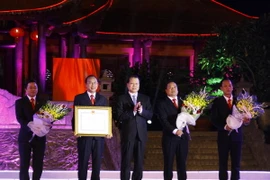 Tỉnh Thái Nguyên đã tổ chức lễ công bố Nghị quyết của Ủy ban Thường vụ Quốc hội về việc thành lập thị xã Phổ Yên trực thuộc tỉnh Thái Nguyên. (Nguồn: TTXVN)