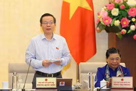 Phó Chủ tịch Quốc hội Phùng Quốc Hiển phát biểu ý kiến. (Ảnh: Doãn Tấn/TTXVN)