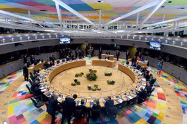 Toàn cảnh Hội nghị thượng đỉnh Liên minh châu Âu (EU) thảo luận về Brexit ở Brussels, Bỉ ngày 21/3/2019. (Ảnh: AFP/TTXVN)