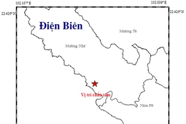 Bản đồ chấn tâm động đất. (Nguồn: Viện Vật lý địa cầu)