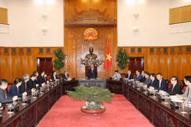 Quang cảnh buổi tiếp. (Ảnh: Dương Giang/TTXVN)