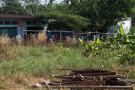 Hiện trường nơi xảy ra vụ việc. (Ảnh: Huyền Trang/TTXVN)