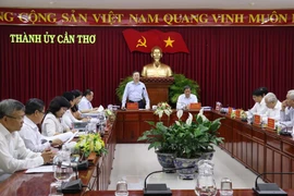 Quang cảnh buổi làm việc. (Ảnh: Ngọc Thiện/TTXVN)
