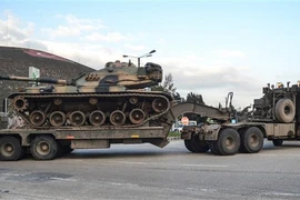 Binh sỹ Thổ Nhĩ Kỳ triển khai tại khu vực Hatay gần biên giới với Syria ngày 12/1/2019. (Ảnh: AFP/TTXVN)