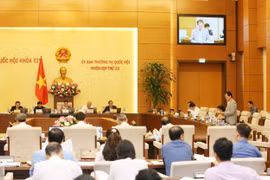 Quang cảnh Phiên họp thứ 33 của Ủy ban Thường vụ Quốc hội chiều 10/4. (Ảnh: Dương Giang/TTXVN)