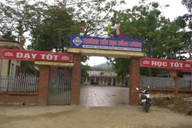 Trường Tiểu học Đồng Lương (Lang Chánh) - nơi xảy ra vụ việc đau lòng. (Ảnh: Khiếu Tư/TTXVN)