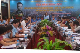 Quang cảnh tọa đàm. (Ảnh: Chu Hiệu/TTXVN)