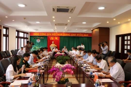 Quang cảnh buổi làm việc. (Ảnh: Ngọc Minh/TTXVN)