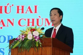 Phó Chủ tịch Ủy ban Nhân dân tỉnh Quảng Trị Hoàng Nam phát biểu tại hội thảo. (Ảnh: Nguyên Lý/TTXVN)