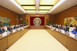 Quang cảnh buổi hội đàm. (Ảnh: Dương Giang/TTXVN)