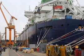 Cơ sở của Daewoo Shipbuilding & Marine Engineering Co. ở Hàn Quốc. (Nguồn: AP)