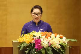 Chủ tịch Quốc hội Nguyễn Thị Kim Ngân phát biểu khai mạc kỳ họp. (Ảnh: Doãn Tấn/TTXVN)