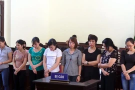 Các bị cáo tại phiên tòa. (Ảnh: Vũ Hà/TTXVN)