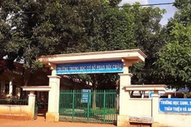 Trường Trung học cơ sở Phan Bội Châu, huyện Đức Cơ - nơi đối tượng Đăng là giáo viên Tổng phụ trách Đoàn Đội. (Ảnh: Hồng Điệp/TTXVN)