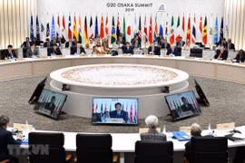 Hội nghị thượng đỉnh G20 ở Osaka ngày 29/6/2019. (Ảnh: AFP/TTXVN)