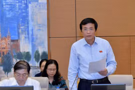 Tổng Thư ký của Quốc hội Nguyễn Hạnh Phúc phát biểu. Ả(nh: Văn Điệp/TTXVN)