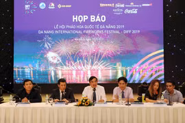 Ban tổ chức công bố thông tin chính thức về Lễ hội pháo hoa quốc tế Đà Nẵng 2019. (Ảnh: Trần Lê Lâm/TTXVN)