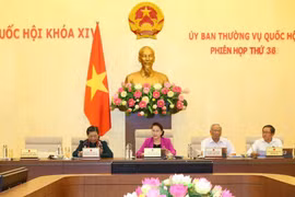 Chủ tịch Quốc hội Nguyễn Thị Kim Ngân phát biểu ý kiến. (Ảnh: Doãn Tấn/TTXVN)