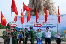 Quang cảnh lễ xuất quân. (Ảnh: K GỬIH/TTXVN)