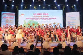 Khai mạc Ngày hội gia đình các tỉnh Đông Nam Bộ 2019. (Ảnh: Huyền Trang/TTXVN)