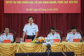 Tổng Thanh tra Chính phủ Lê Minh Khái phát biểu khai mạc hội nghị. (Ảnh: Dương Giang/TTXVN)