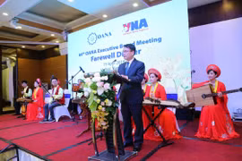 Ông Nguyễn Đức Lợi, Ủy viên Trung ương Đảng, Tổng Giám đốc TTXVN phát biểu tại tiệc chia tay. (Ảnh: Thành Đạt/TTXVN)