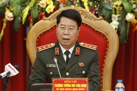 Thượng tướng Bùi Văn Nam, Thứ trưởng Bộ Công an phát biểu. (Ảnh: Doãn Tấn/TTXVN)