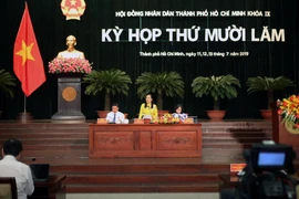 Quang cảnh phiên bế mạc kỳ họp lần thứ 15 Hội đồng Nhân dân Thành phố Hồ Chí Minh khóa IX. (Ảnh: Thành Chung/TTXVN)