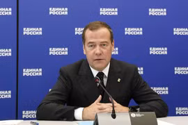 Thủ tướng Nga kiêm Chủ tịch đảng “Nước Nga thống nhất” cầm quyền Dmitry Medvedev. (Nguồn: TASS)