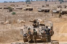 Binh sỹ Israel tham gia huấn luyện trên vùng đất chiếm đóng của Cao nguyên Golan tháng 8/2018. (Nguồn: THX/TTXVN)