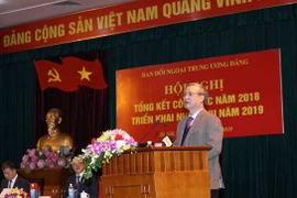 Ông Trần Quốc Vượng, Ủy viên Bộ Chính trị, Thường trực Ban Bí thư phát biểu chỉ đạo hội nghị. (Ảnh: Phương Hoa/TTXVN)