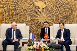 Tổng Thanh tra Chính phủ Việt Nam Lê Minh Khái tiếp Đoàn đại biểu cấp cao Cơ quan Chống tham nhũng trực thuộc Tổng thống Liên bang Nga. (Nguồn: Thanh tra Chính phủ)