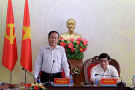 Bí thư Trung ương Đảng, Chủ tịch Ủy ban Trung ương MTTQ Việt Nam Trần Thanh Mẫn phát biểu tại buổi làm việc. (Nguồn: Daklak.gov.vn)