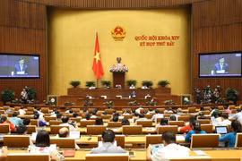 Quang cảnh phiên chất vấn Bộ trưởng Bộ Văn hóa, Thể thao và Du lịch Nguyễn Ngọc Thiện. (Ảnh: Dương Giang/TTXVN)