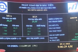 Sàn HOSE. (Ảnh: Hứa Chung/TTXVN)
