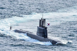Tàu ngầm Dosan Ahn Chang-ho lớp 3.000 tấn của Hàn Quốc có khả năng phóng tên lửa đạn đạo. (Ảnh: News Directory3/TTXVN)