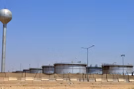 Cơ sở khai thác dầu của Công ty dầu Aramco ở Riyadh, Saudi Arabia. (Ảnh: AFP/TTXVN)