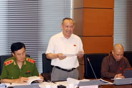 Đại biểu Quốc hội thành phố Hà Nội Đinh Xuân Thảo phát biểu ý kiến. (Ảnh: Phạm Kiên/TTXVN)