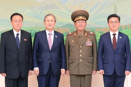 Các quan chức cấp cao Triều Tiên, Hàn Quốc tham gia đàm phán. (Nguồn: AFP/ TTXVN)