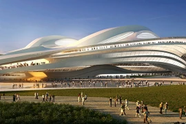 Thiết kế sân vận động của kiến trúc sư Zaha Hadid. (Nguồn: AP)