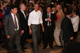 Ngoài món bún chả trứ danh, quán Hương Liên còn có món bánh đúc nóng khá độc đáo. (Ảnh: Minh Sơn/Vietnam+)