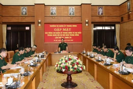 Đại tướng Ngô Xuân Lịch, Ủy viên Bộ Chính trị, Phó Bí thư Quân ủy Trung ương, Bộ trưởng Bộ Quốc phòng phát biểu. (Ảnh: TTXVN phát)