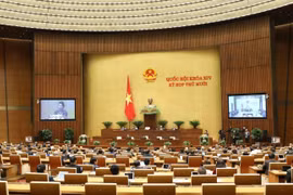Quang cảnh phiên khai mạc Kỳ họp thứ mười, Quốc hội khóa XIV. (Ảnh: Văn Điệp/TTXVN)