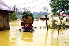 Lũ lụt ở Quảng Bình. (Ảnh: Võ Dung/TTXVN)